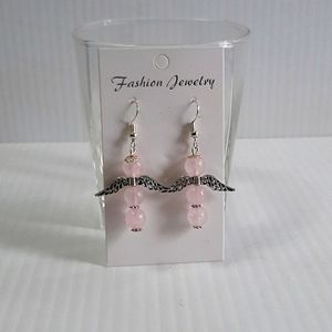 Hand Crafted Earrings Pierced Angel Rose Quartz